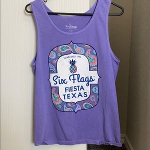 Purple Six Flags tank